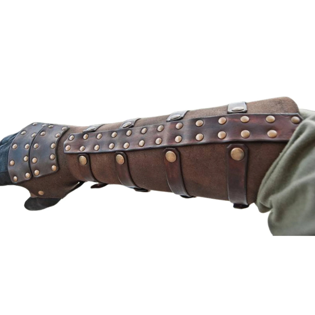 Viking Leather Rivet Arm Guards Steampunk durable