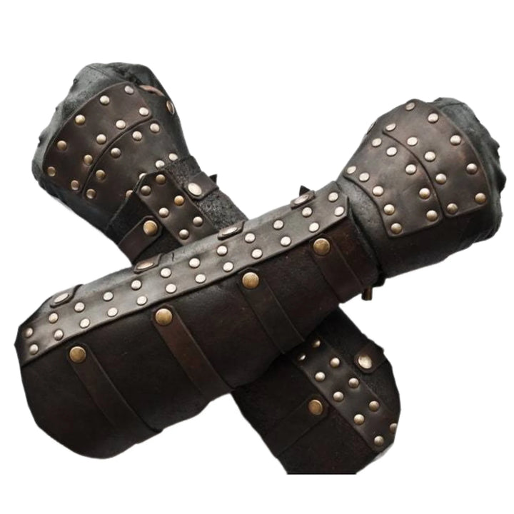Viking Leather Rivet Arm Guards Steampunk tendance