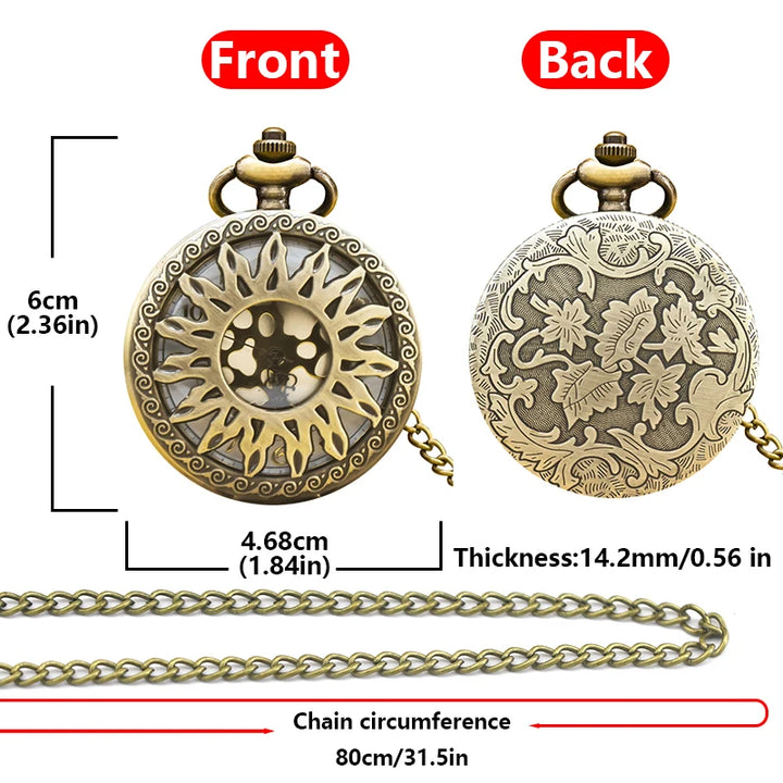 Vintage Bronze Steampunk Pocket Watch Design elegant