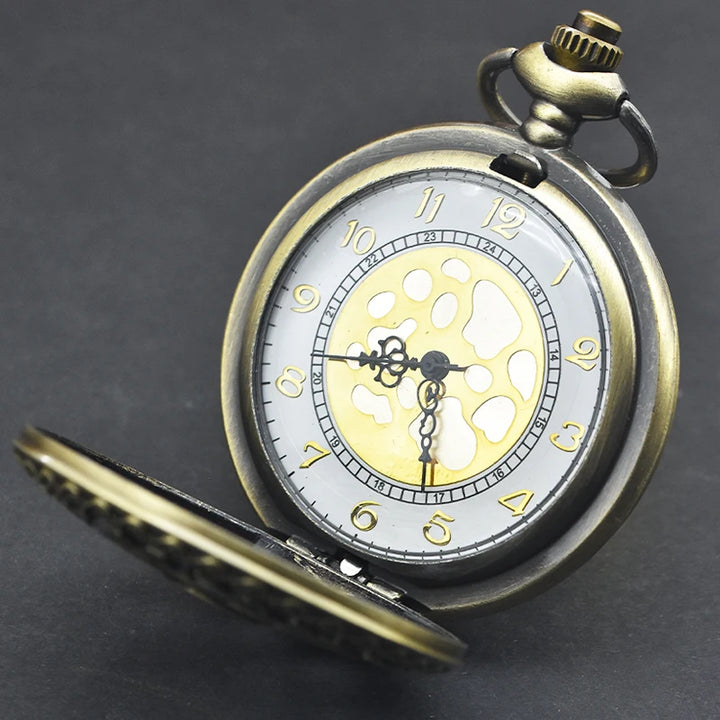 Vintage Bronze Steampunk Pocket Watch Design ornate