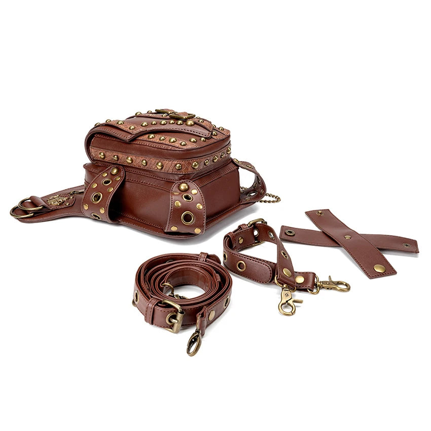 Vintage Brown Steampunk Bag tendance