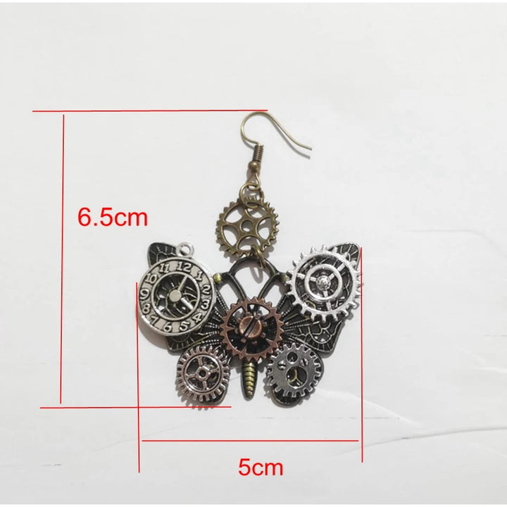 Vintage Butterfly Steampunk Earrings Design