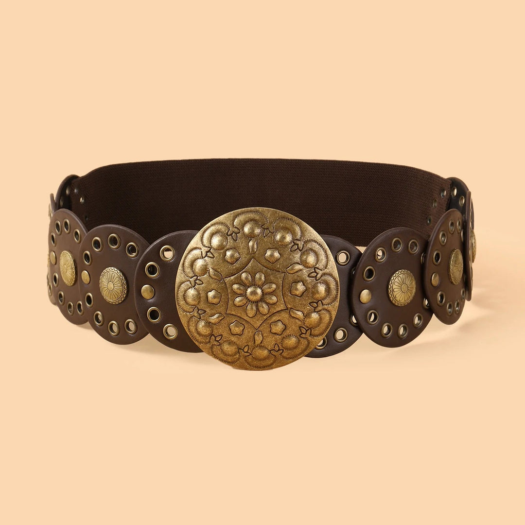 Vintage Chic Steampunk Belt Dark Brown