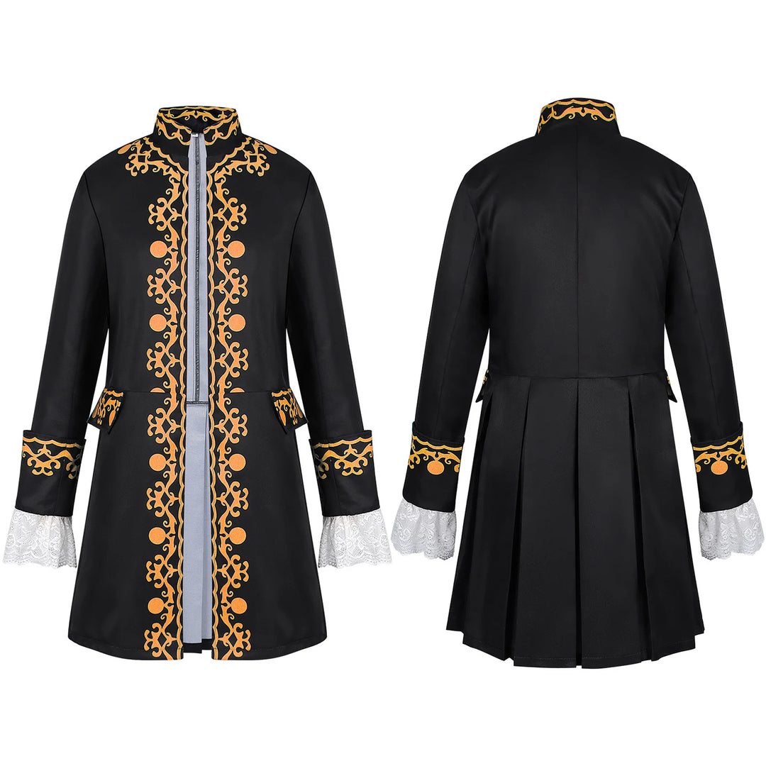 Vintage Chic Steampunk Coat Black