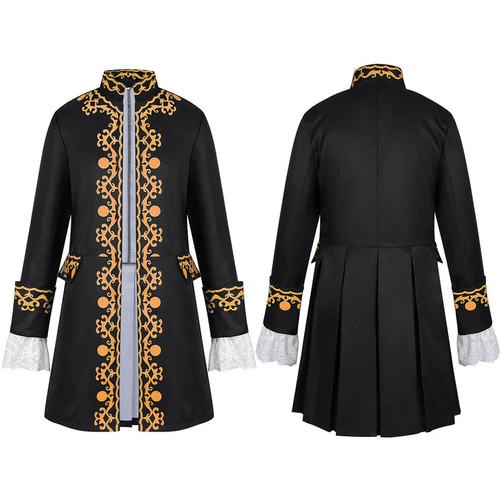 Vintage Chic Steampunk Coat Black