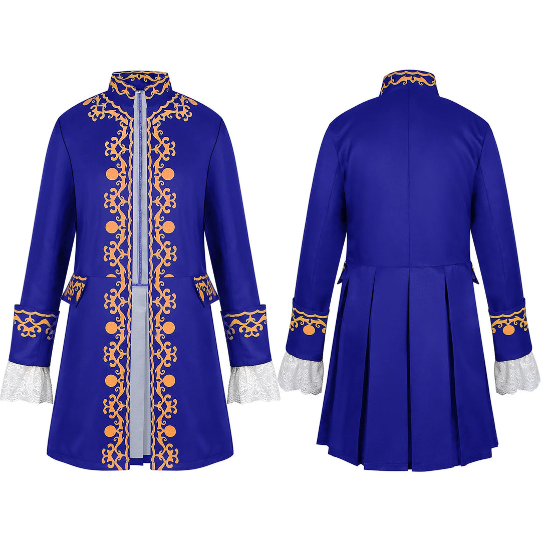 Vintage Chic Steampunk Coat Blue