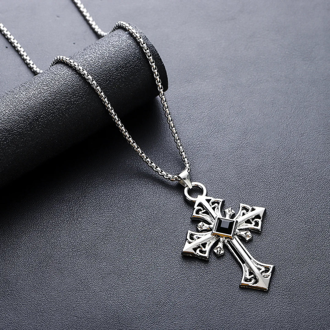 Vintage Cross Steampunk Necklace