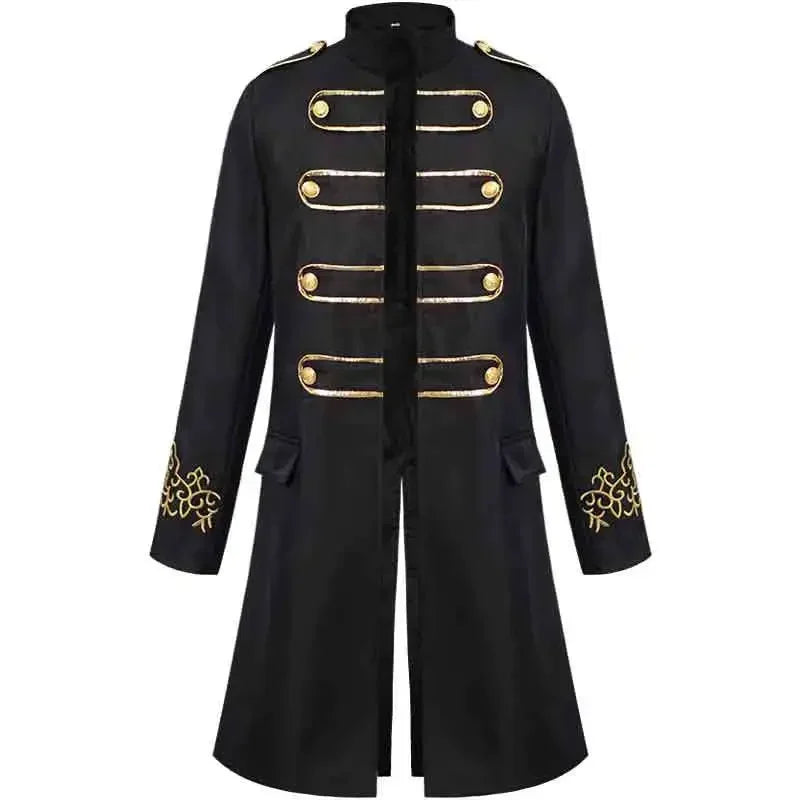 Vintage Embroidered Steampunk Medieval Coat elegant
