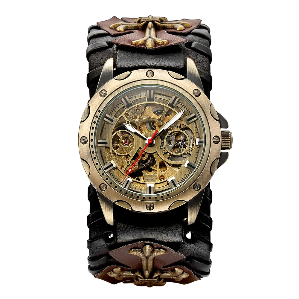 Vintage Gothic Steampunk Wristwatch black