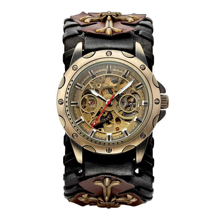 Vintage Gothic Steampunk Wristwatch black
