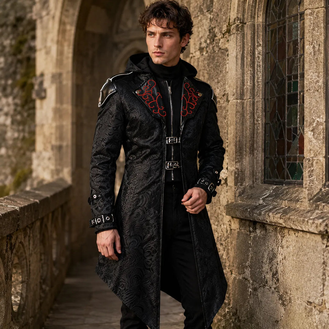 Vintage Jacquard Steampunk Medieval Coat