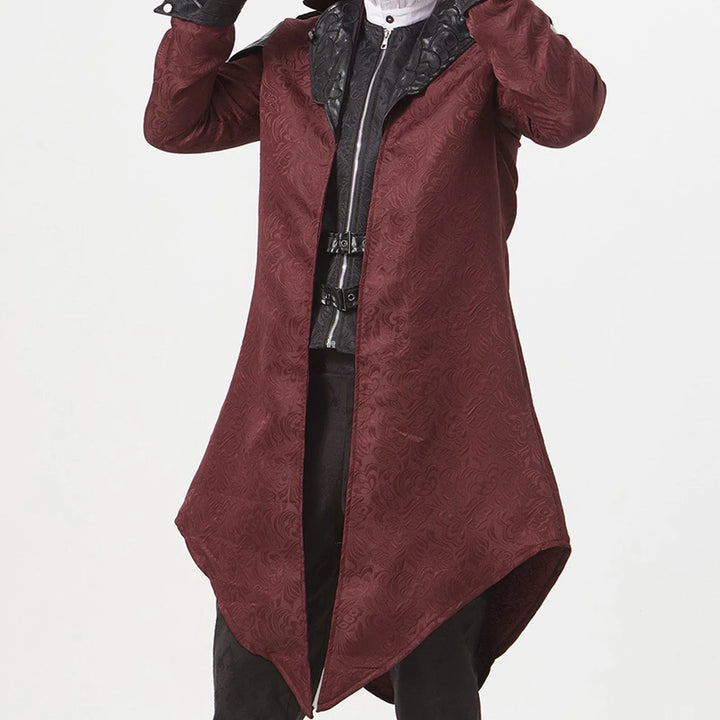 Vintage Jacquard Steampunk Medieval Coat elegant