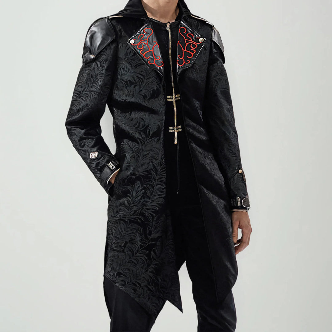 Vintage Jacquard Steampunk Medieval Coat ornate