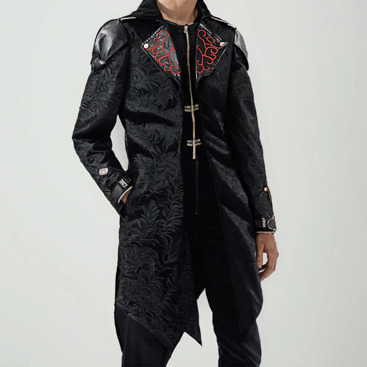 Vintage Jacquard Steampunk Medieval Coat ornate