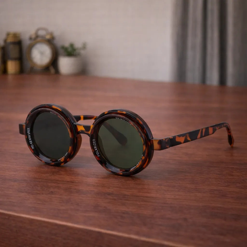 Vintage Leopard Print Steampunk Sunglasses