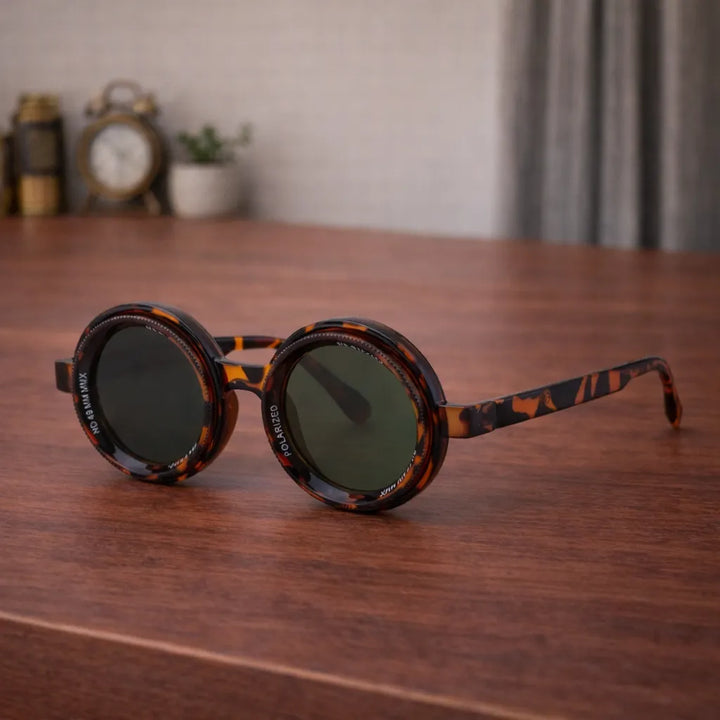Vintage Leopard Print Steampunk Sunglasses