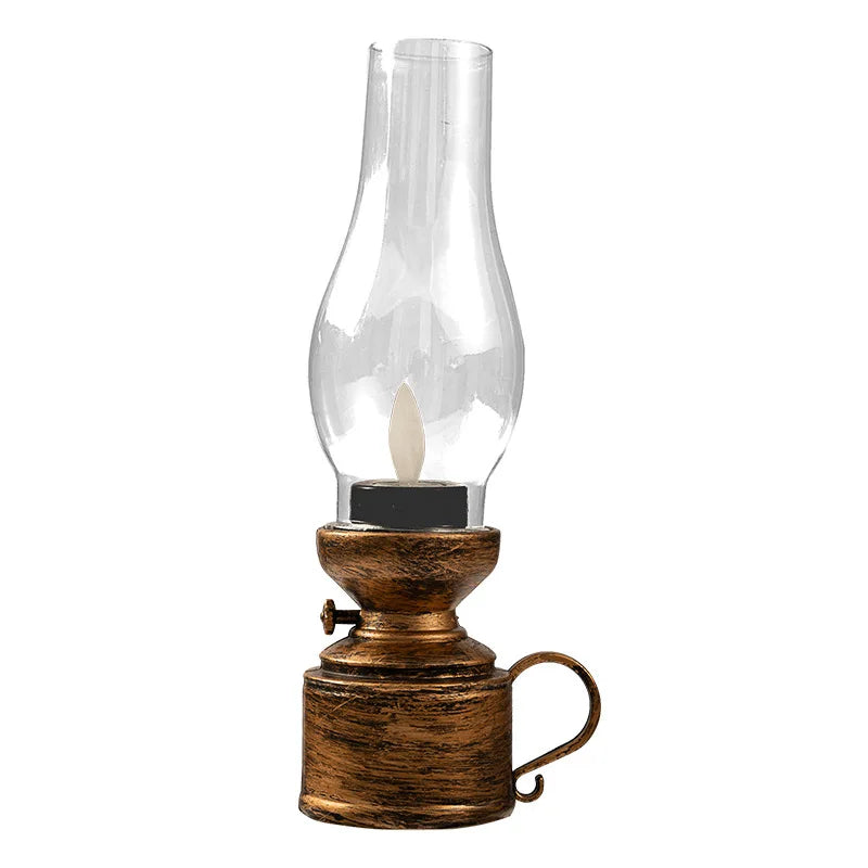 Vintage Minimalist Steampunk Lantern Brown