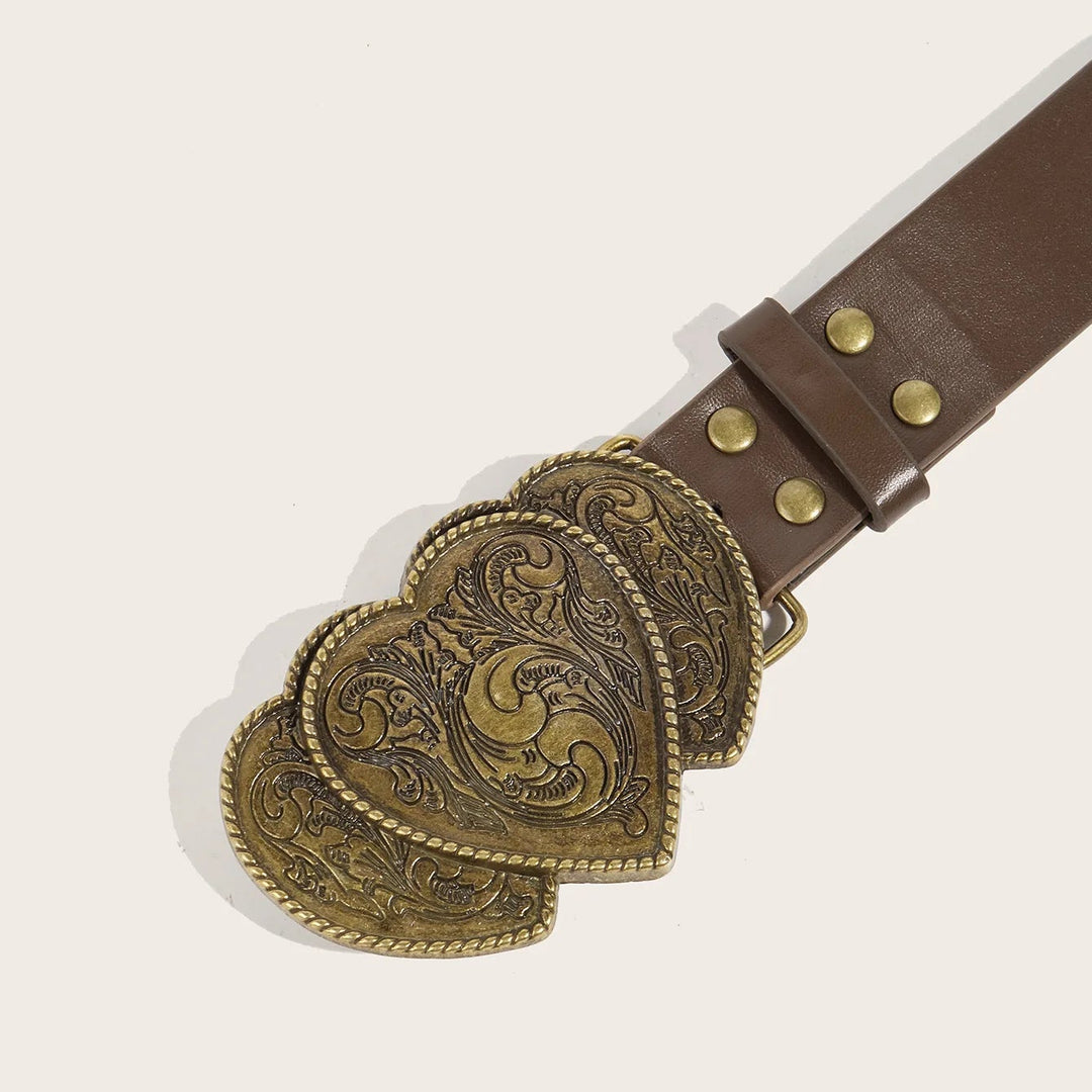 Vintage Riveted Steampunk Heart Belt Stylish