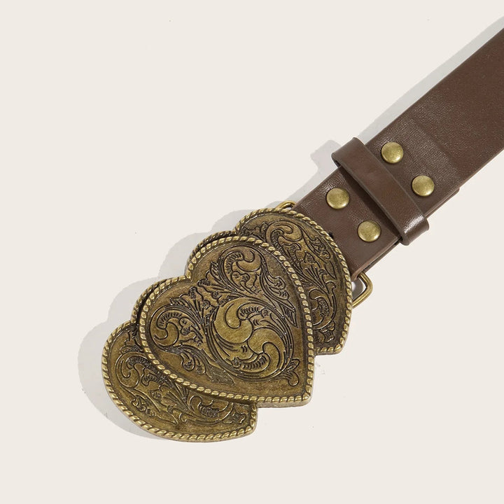 Vintage Riveted Steampunk Heart Belt Stylish