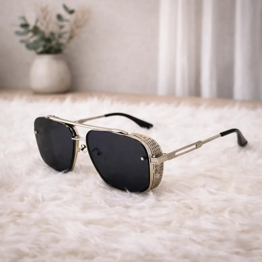 Vintage Square Steampunk Sunglasses