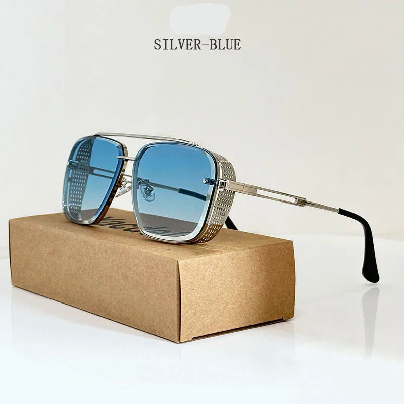 Vintage Square Steampunk Sunglasses – bold aesthetic
