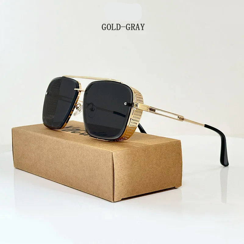 Vintage Square Steampunk Sunglasses – industrial look