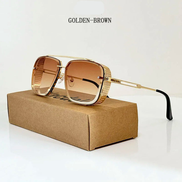 Vintage Square Steampunk Sunglasses – metal frame