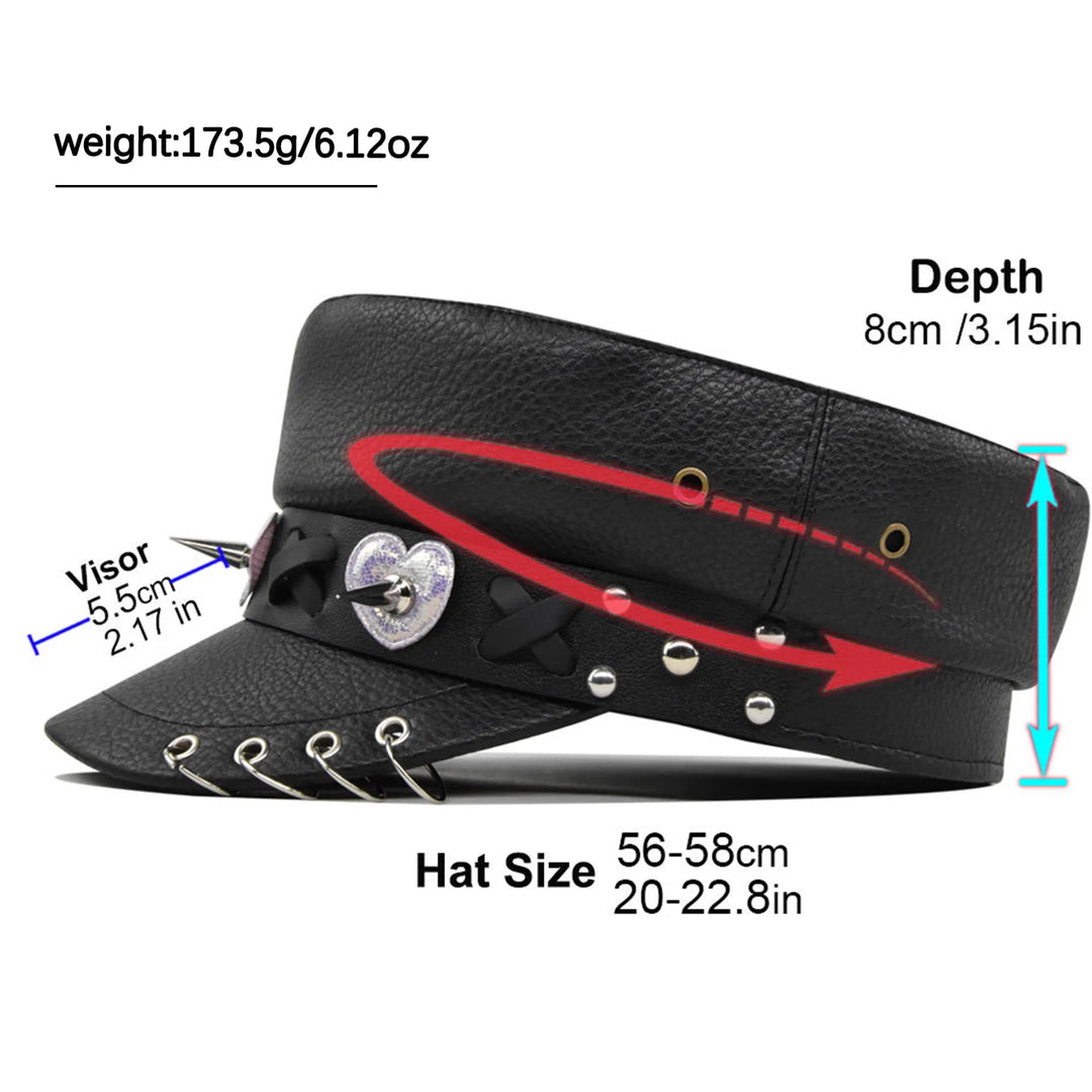 Vintage Steampunk Beret Hat With Buckles – Victorian inspired