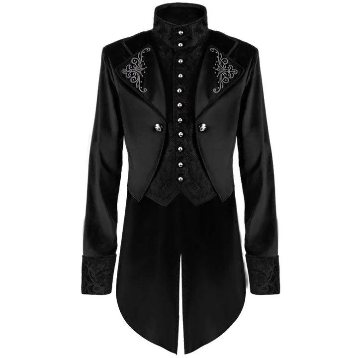 Vintage Steampunk Coat With a Stand-up Collar bold
