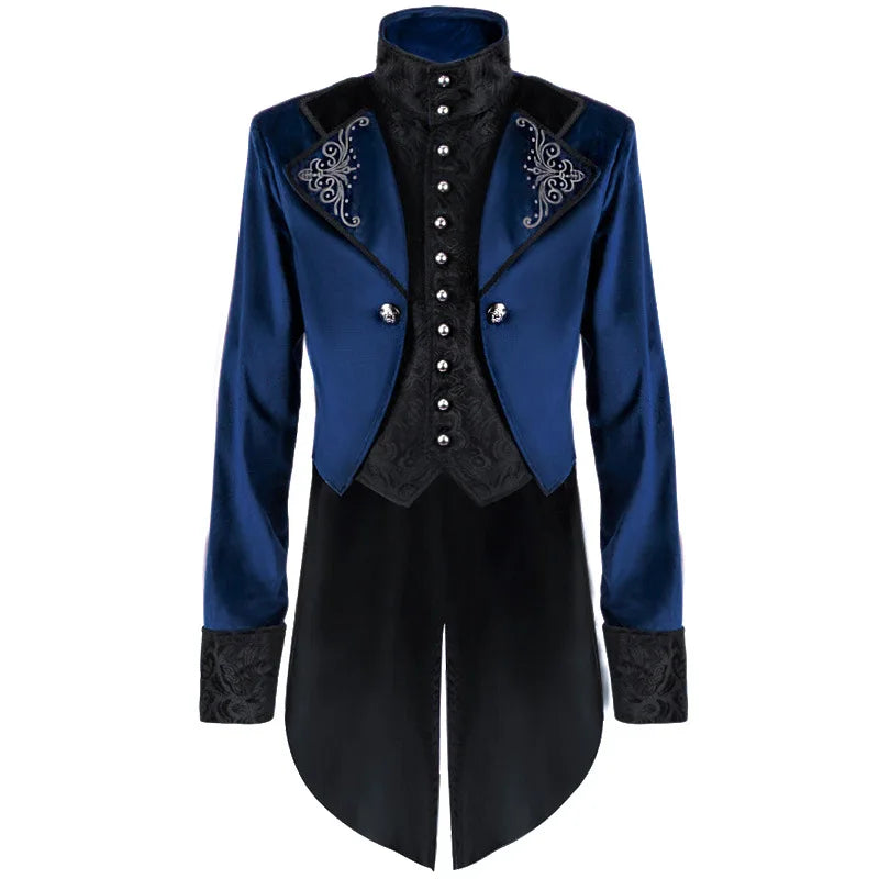 Vintage Steampunk Coat With a Stand-up Collar classic