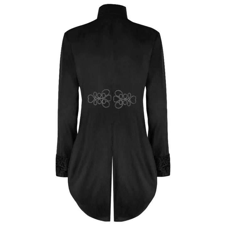 Vintage Steampunk Coat With a Stand-up Collar refined