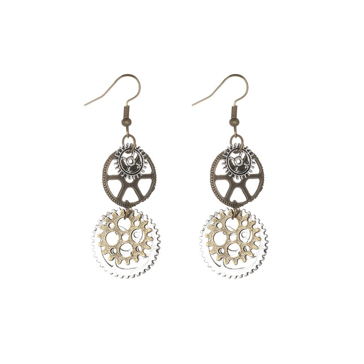Vintage Steampunk Dangling Gear Earrings Fashion