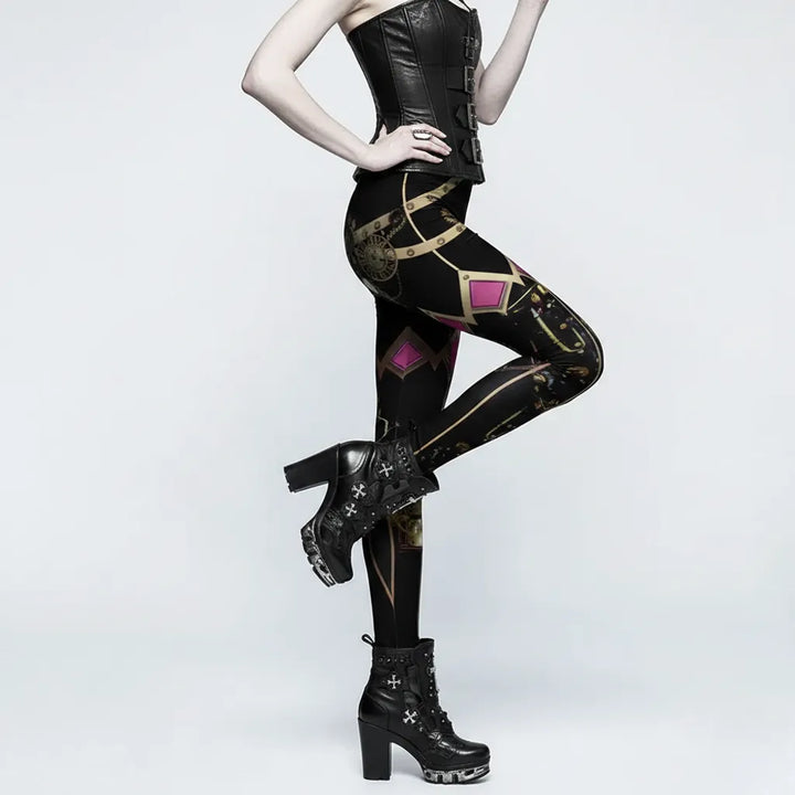 Vintage Steampunk Design Leggings