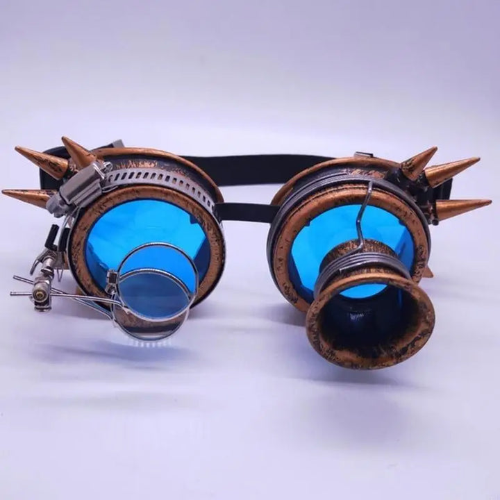 Vintage Steampunk Gothic Goggles Blue