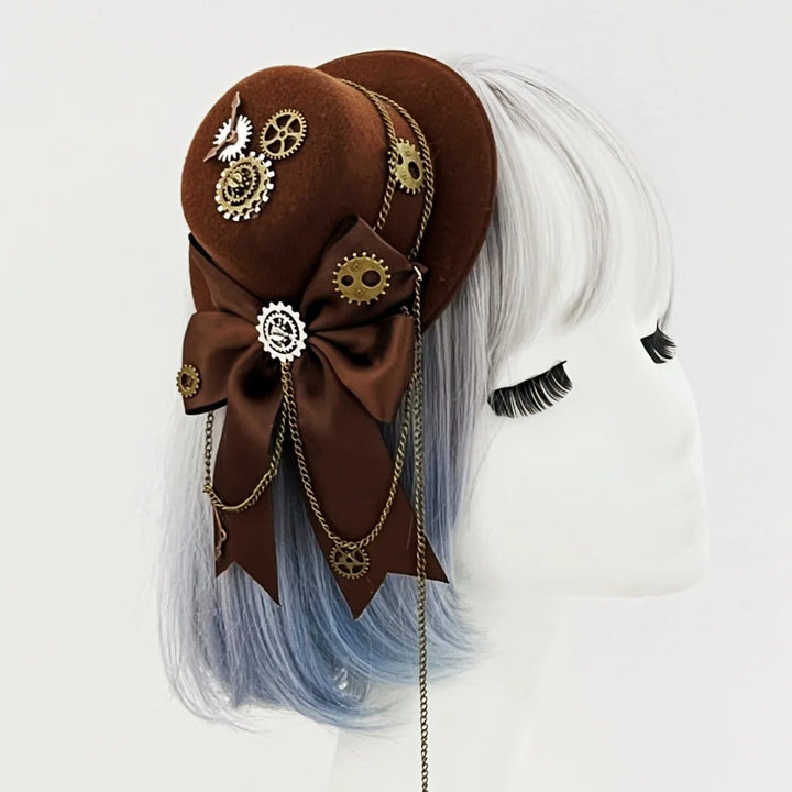 Vintage Steampunk Hat With Bow – refined aesthetic