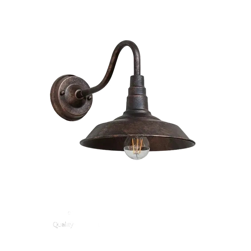 Vintage Steampunk Iron Wall Lamp Brown