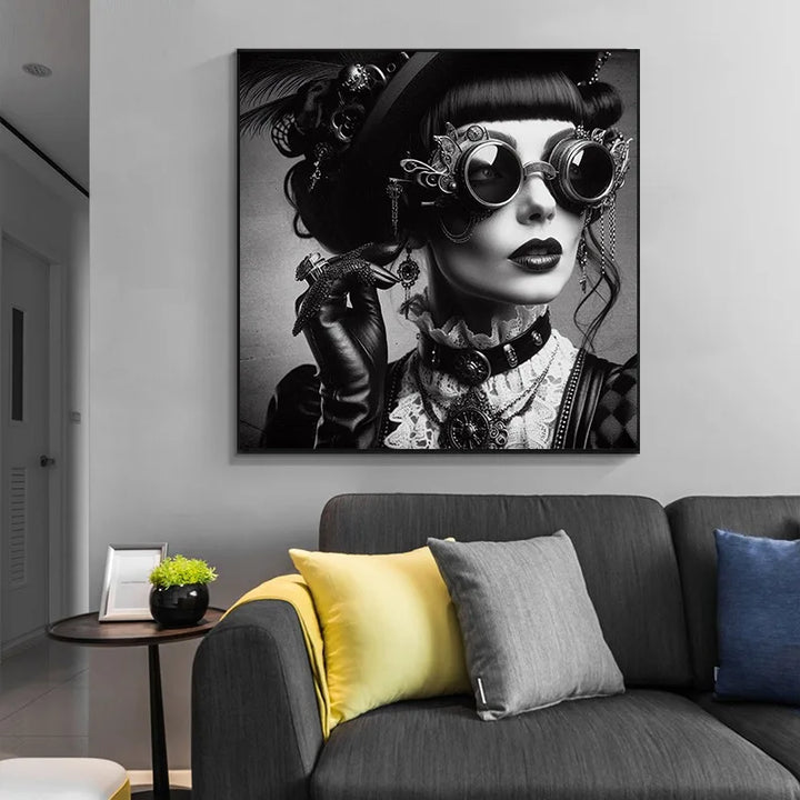 Vintage Steampunk Lady Wall Art