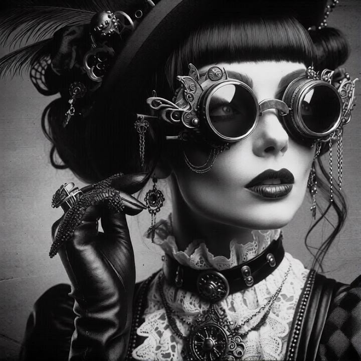 Vintage Steampunk Lady Wall Art elegant