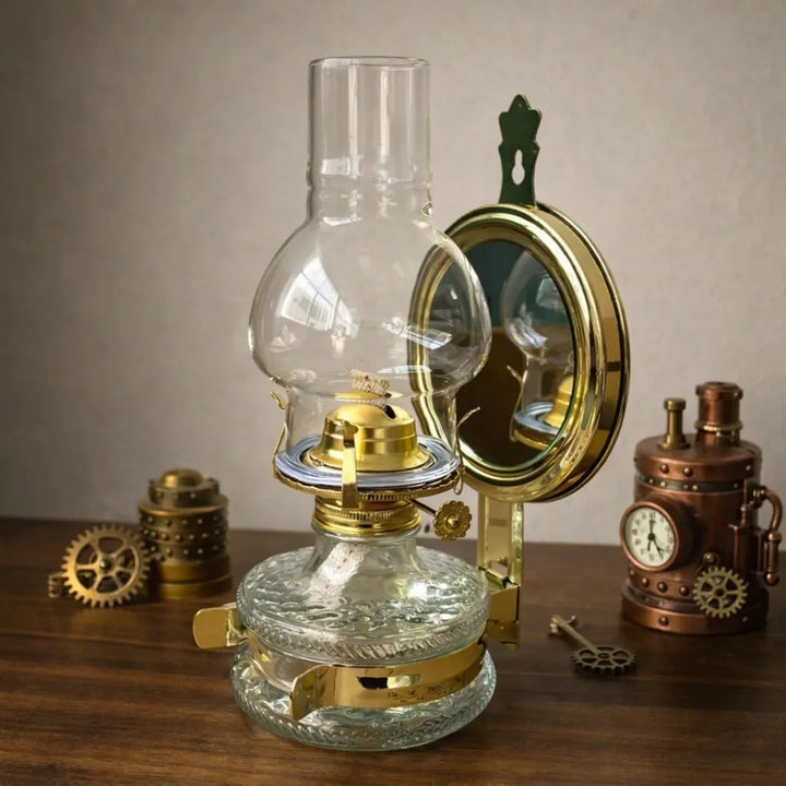 Vintage Steampunk Lantern with Mirror