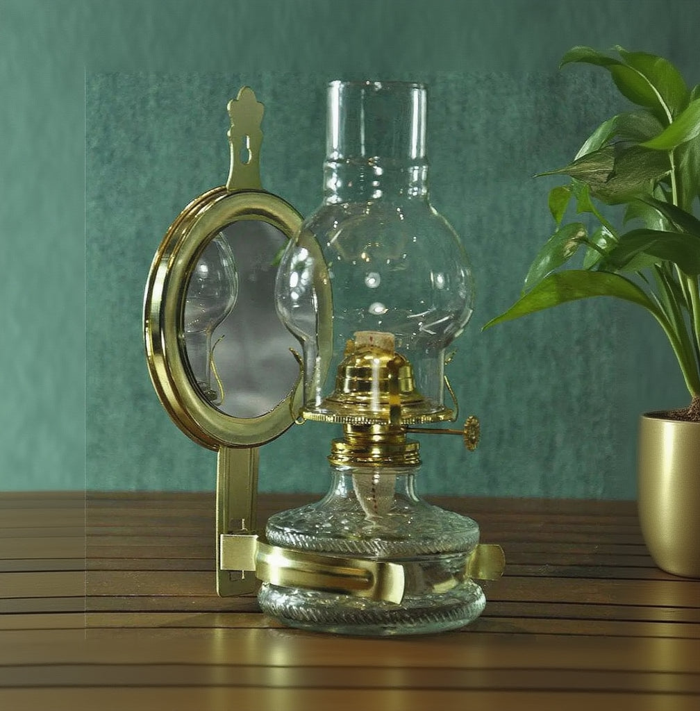 Vintage Steampunk Lantern with Mirror Design