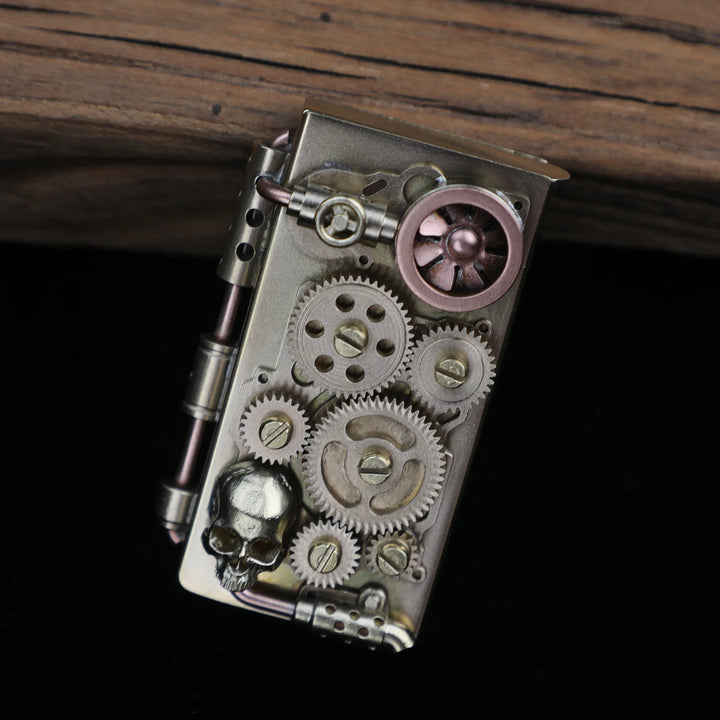 Vintage Steampunk Lighter with Mechanical Gears