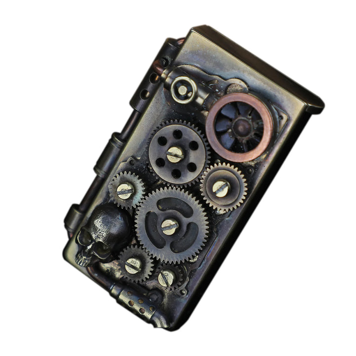 Vintage Steampunk Lighter with Mechanical Gears Stylish