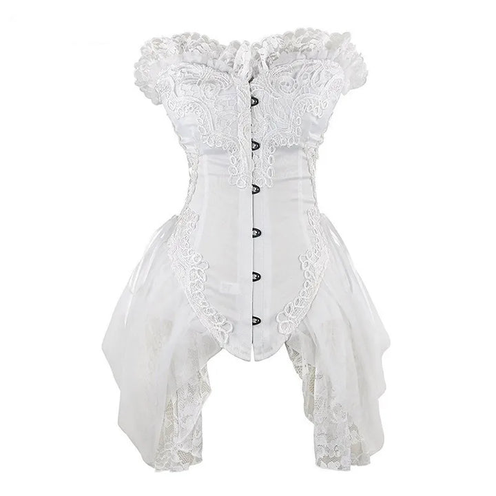 Vintage Steampunk Lingerie with Lace White
