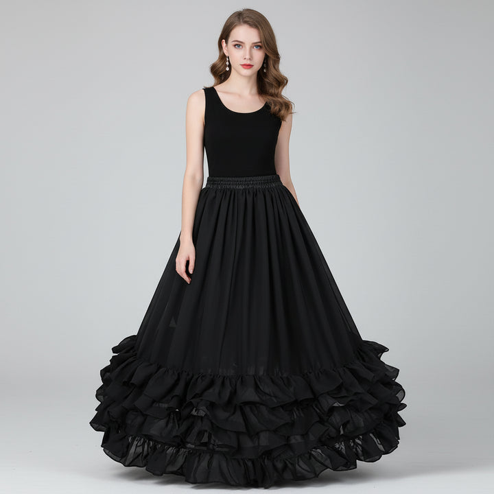 Vintage Steampunk Lolita Ruffled Skirt