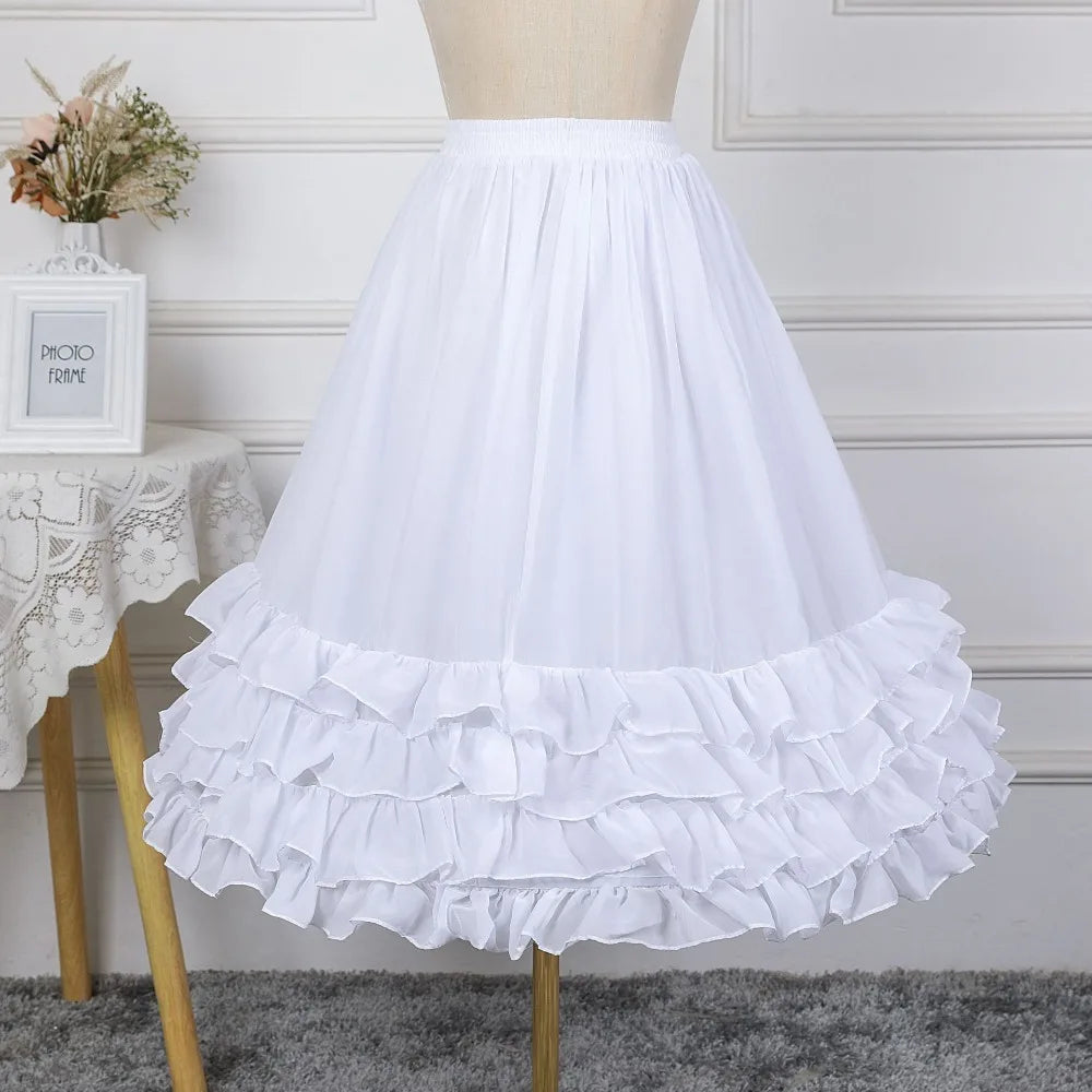 Vintage Steampunk Lolita Ruffled Skirt elegant