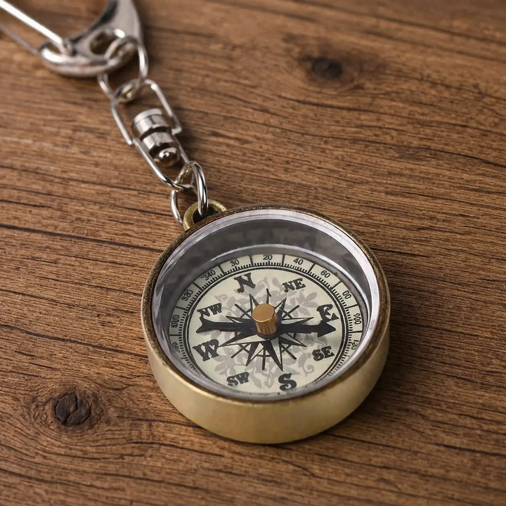 Vintage Steampunk Mini-compass Keychain