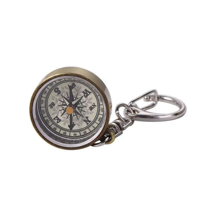 Vintage Steampunk Mini-compass Keychain Design