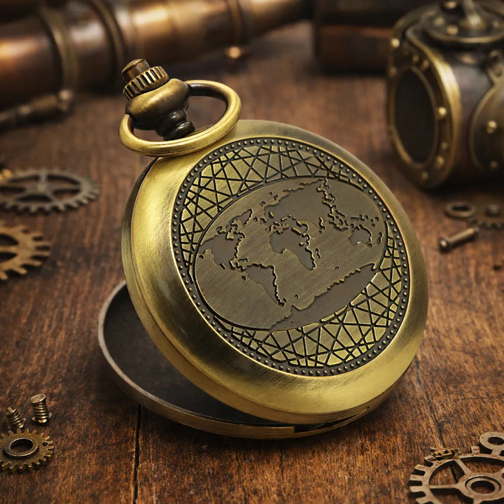 Vintage Steampunk Pocket Compass Bronze