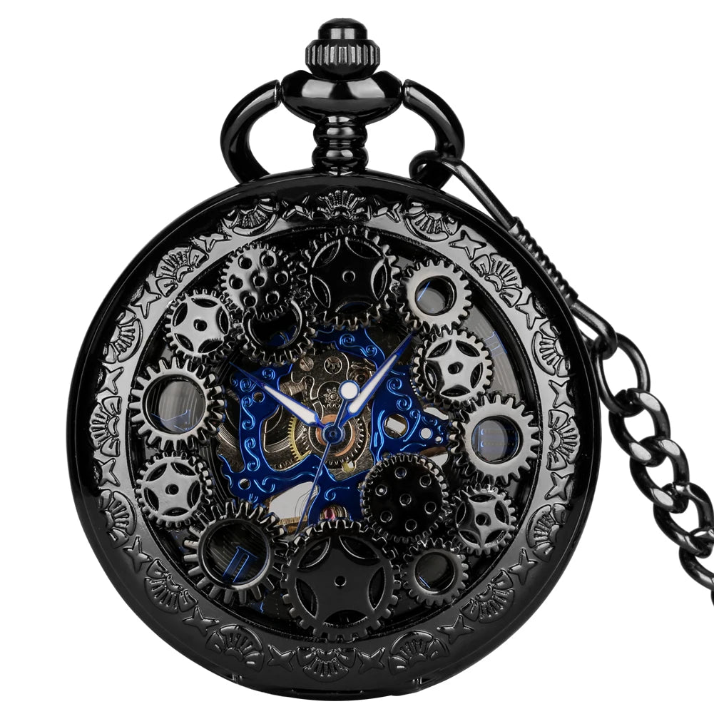 Vintage Steampunk Pocket Watch with Gears