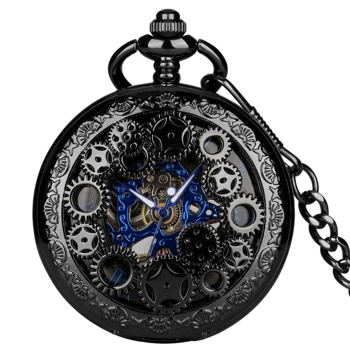 Vintage Steampunk Pocket Watch with Gears